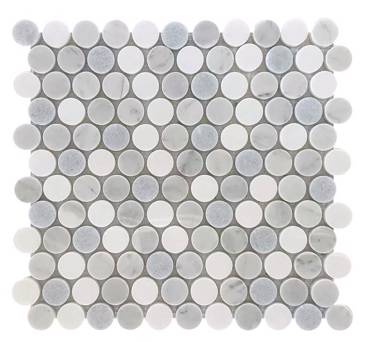 Blue Mix Penny Round 12x12 Mosaic UBCLT1212PR