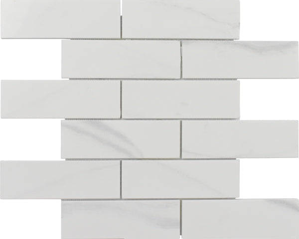 Calacata Brick 12x12 Mosaic UCALBRI1ZGE