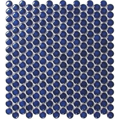 Cobalt Bright 12x12 Penny Round Mosaic UFCC110