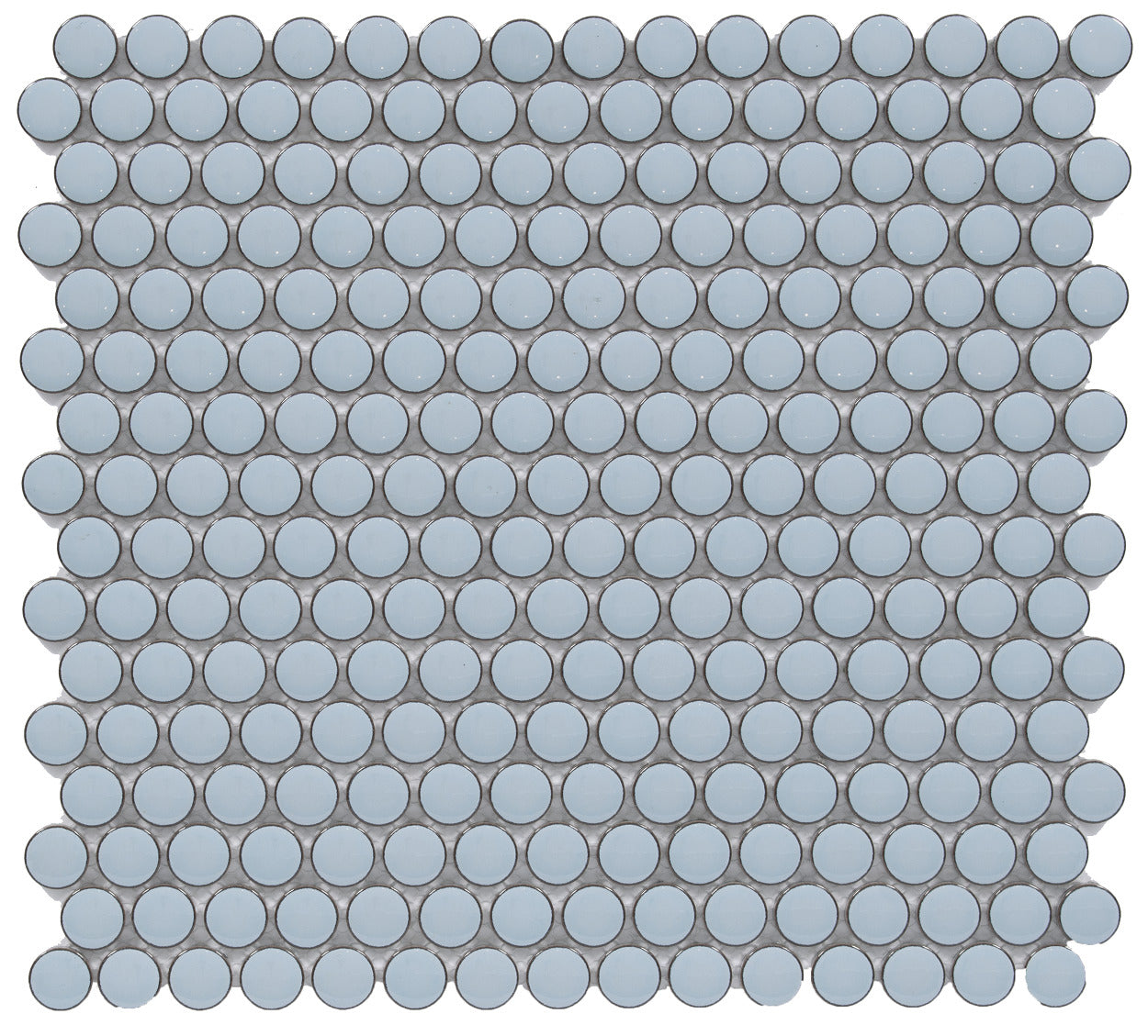 Sky Blue Bright 12×12 Penny Round Mosaic UFCC124-12MT
