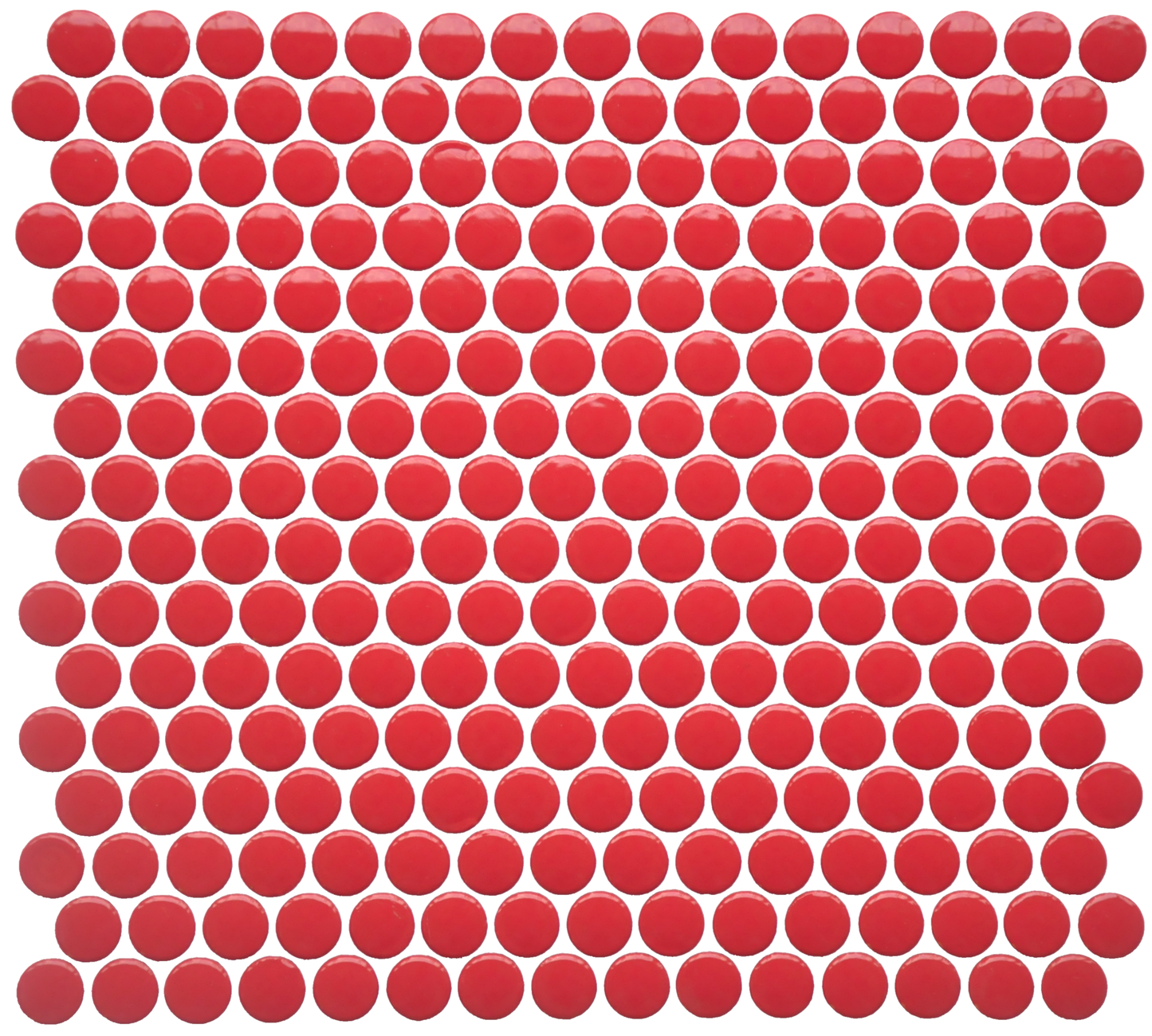 Bright Red Pepper 12x12 Penny Round Mosaic UFCC139SABG
