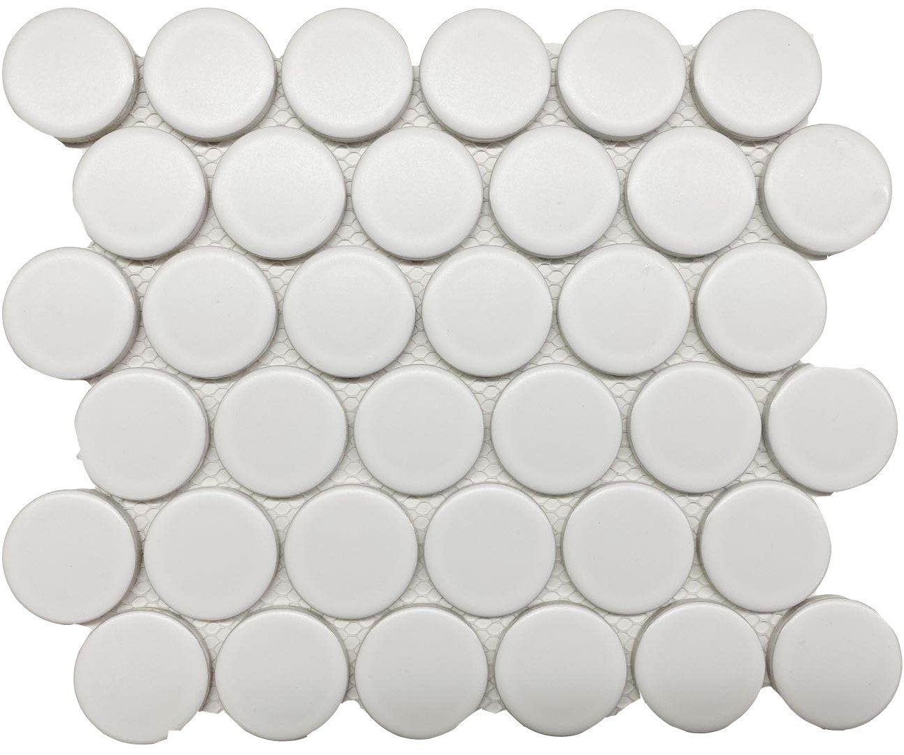 White Matte 2 Dots 12X12 Mosaic UFCC160SAMG