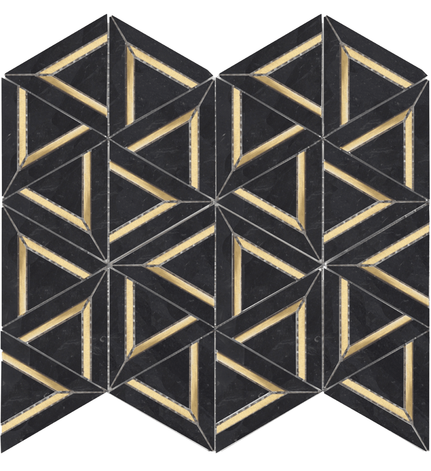 Nero Marquina Metal 12x14 Mosaic USTMNMME012 Residential Only