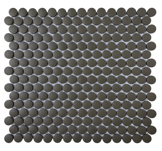 Black Penny Round 12x12 Mosaic U259CPISAMG