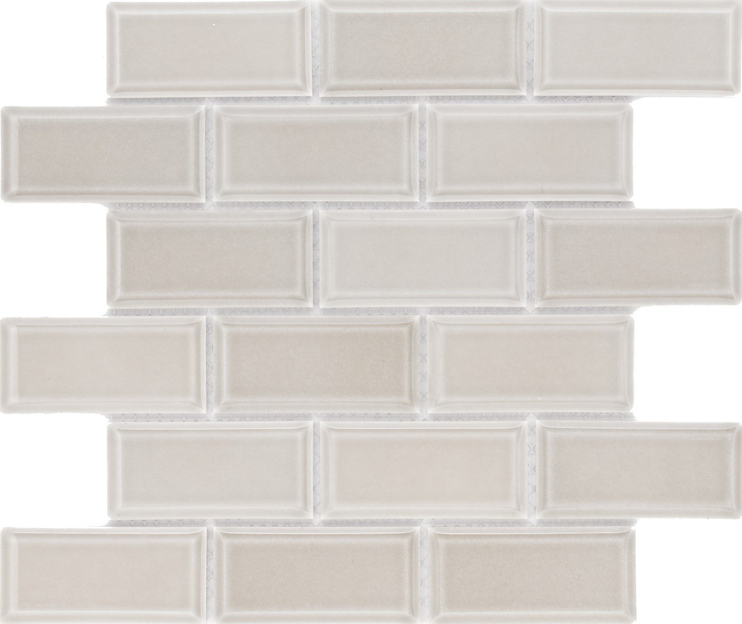 Tender Gray Bright 2x4 Brick Beveled 12×12 Mosaic U761BV-12MT * Wall Only