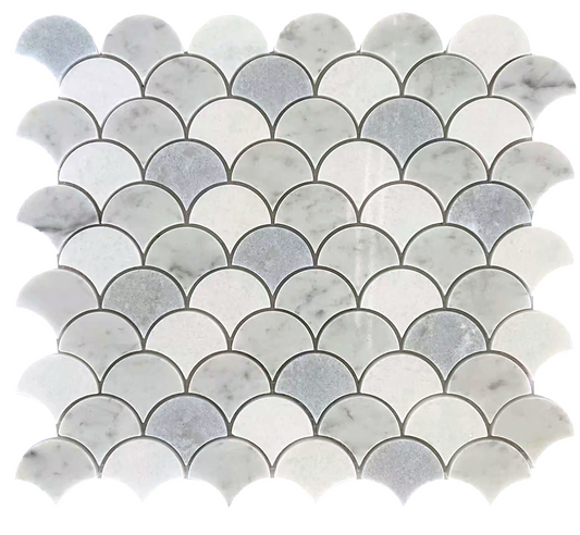 Blue Mix Fan 12x12 Mosaic UBCLST1212F