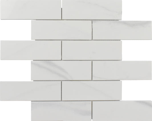 Calacata Brick 12x12 Mosaic UCALBRI1ZGE