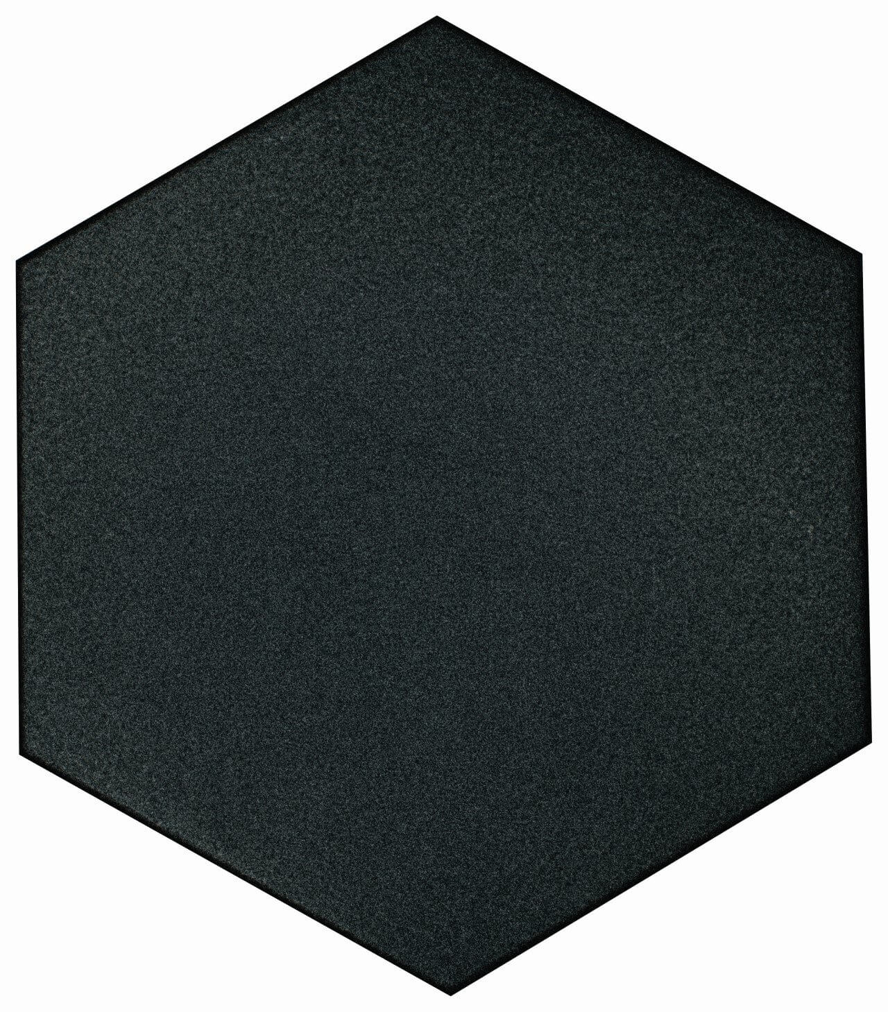 Solid Black 8x9 Hexagon UCASAMG189W