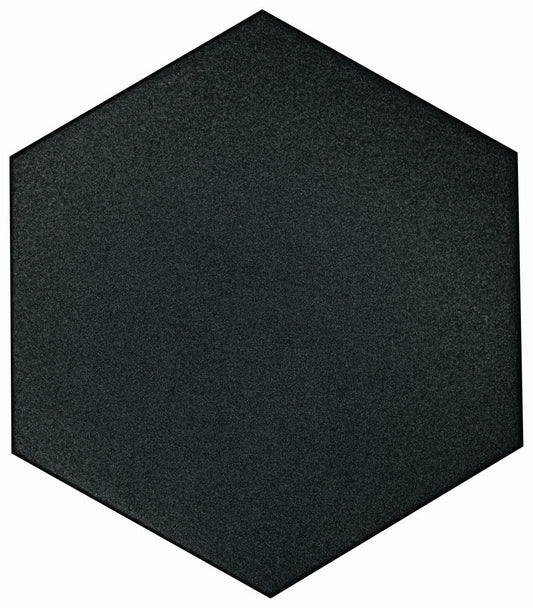 Solid Black 8x9 Hexagon UCASAMG189W