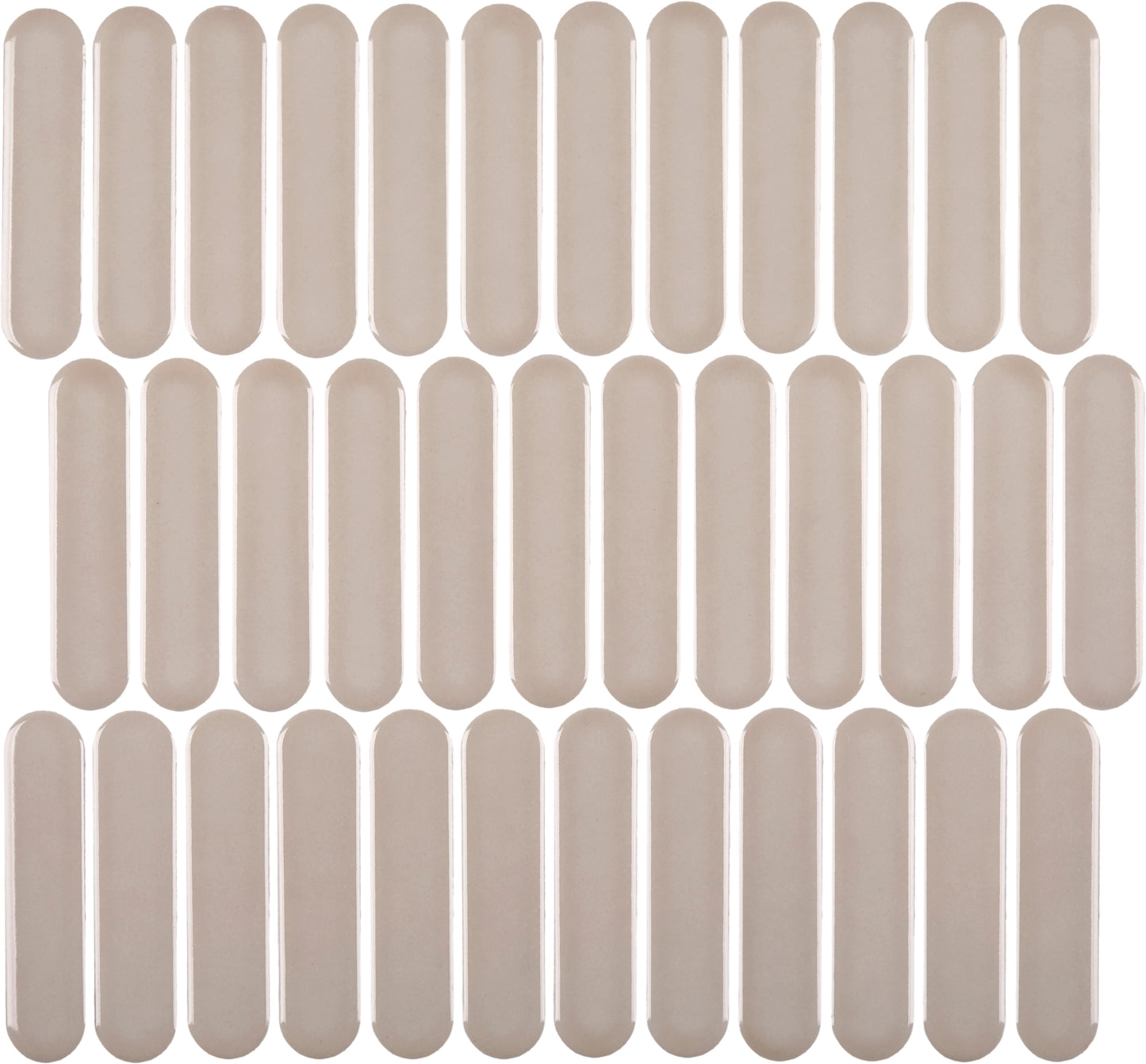 Taupe Oval 12x12 Mosaic UCCOVA1212E