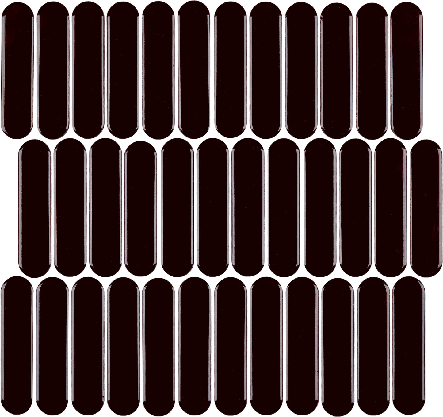 Black Oval 12x12 Mosaic UCCOVA1212W