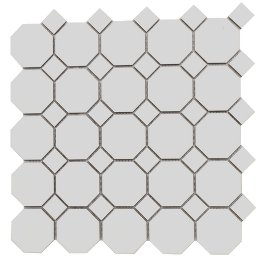 Snow White 12×12 Octagon Mosaic UFCC100-12MS