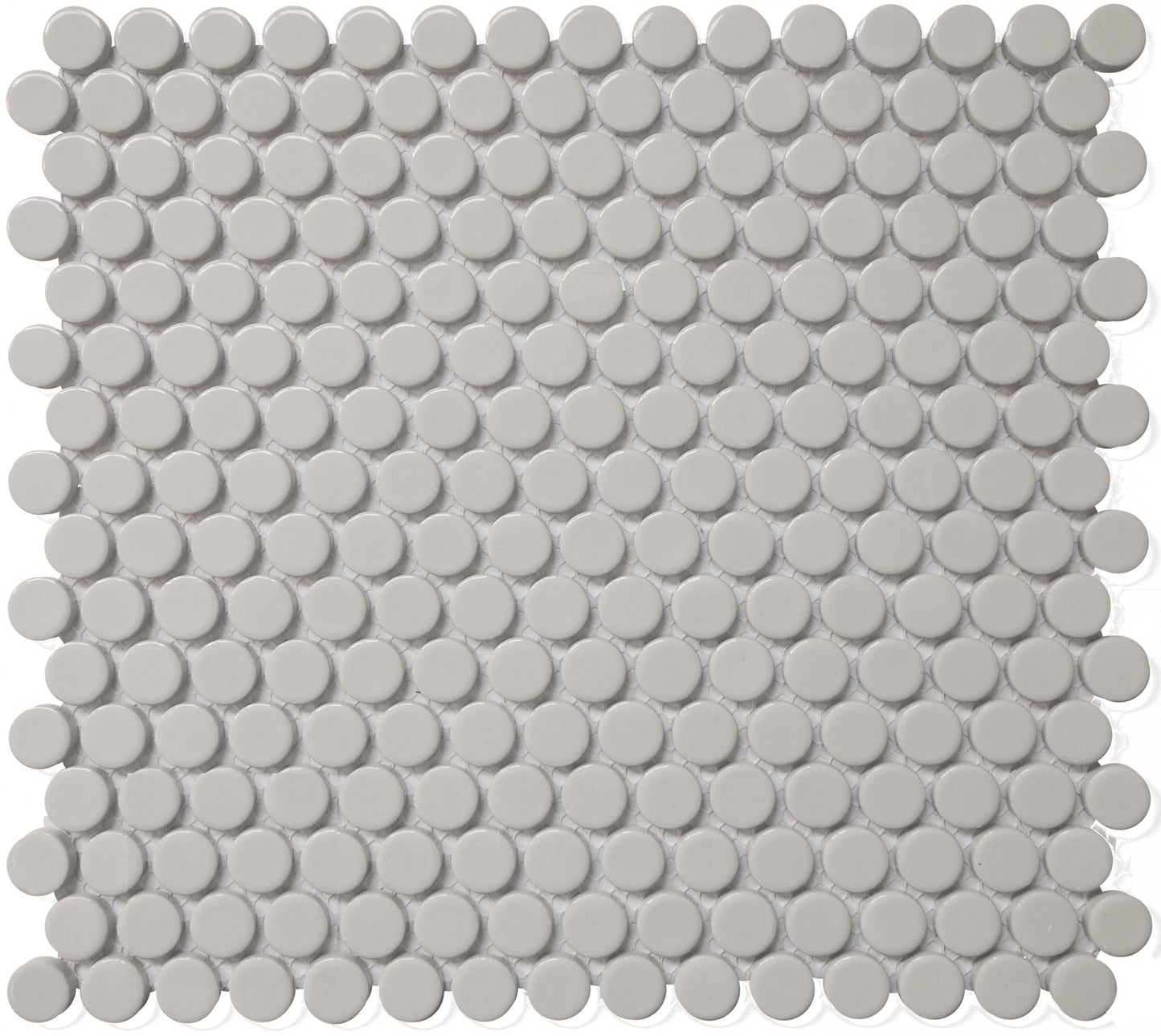 Gray Bright 12x12 Penny Round Mosaic UFCC117