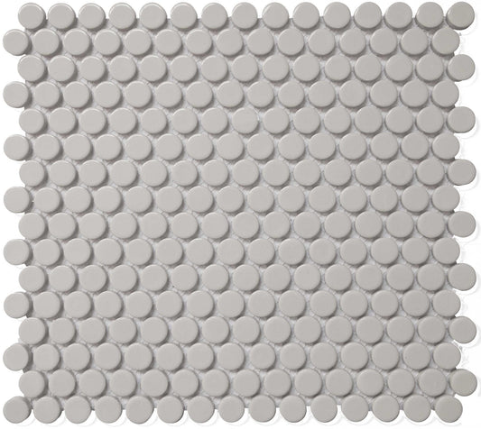 Gray Bright 12x12 Penny Round Mosaic UFCC117