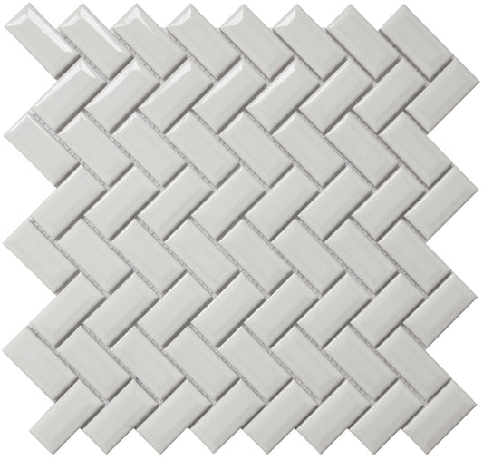 White Bright 12×12 Diamond Herring Mosaic UFCC119-12MT * Wall Only