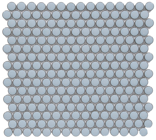 Sky Blue Bright 12×12 Penny Round Mosaic UFCC124-12MT