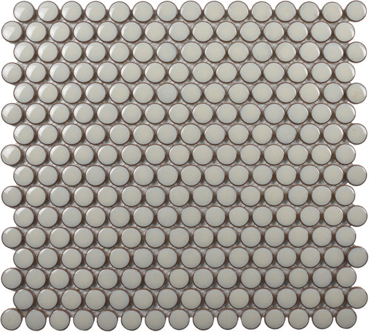 Cream Bright 12×12 Penny Round Mosaic UFCC126-12MT
