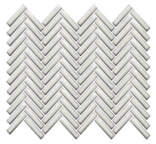 Antique White Bright 12×12 Herringbone Mosaic UFCC129-12MT * Wall Only