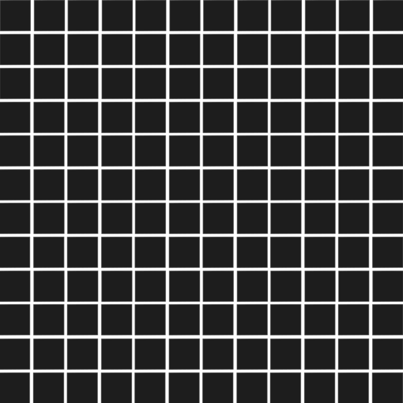 Black Matte 1X1 Squares 12X12 Mosaic UFCC131SAMG