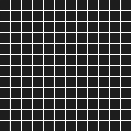 Black Matte 1X1 Squares 12X12 Mosaic UFCC131SAMG