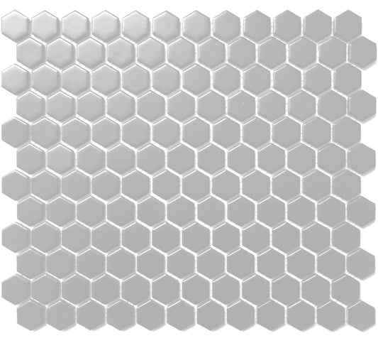Gray Matte 12x12 Hexagon Mosaic  1x1  UFCC140