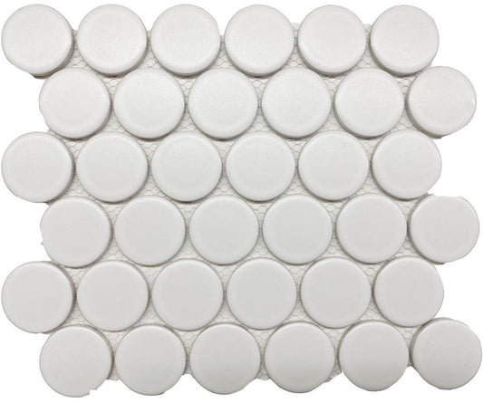 White Matte 2 Dots 12X12 Mosaic UFCC160SAMG