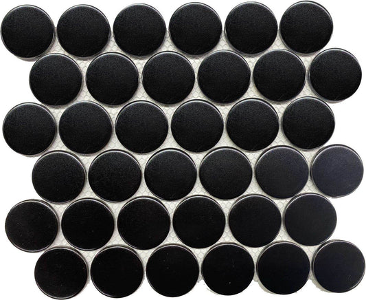 Black Matte 2 Dots 12X12 Mosaic UFCC162SAMG