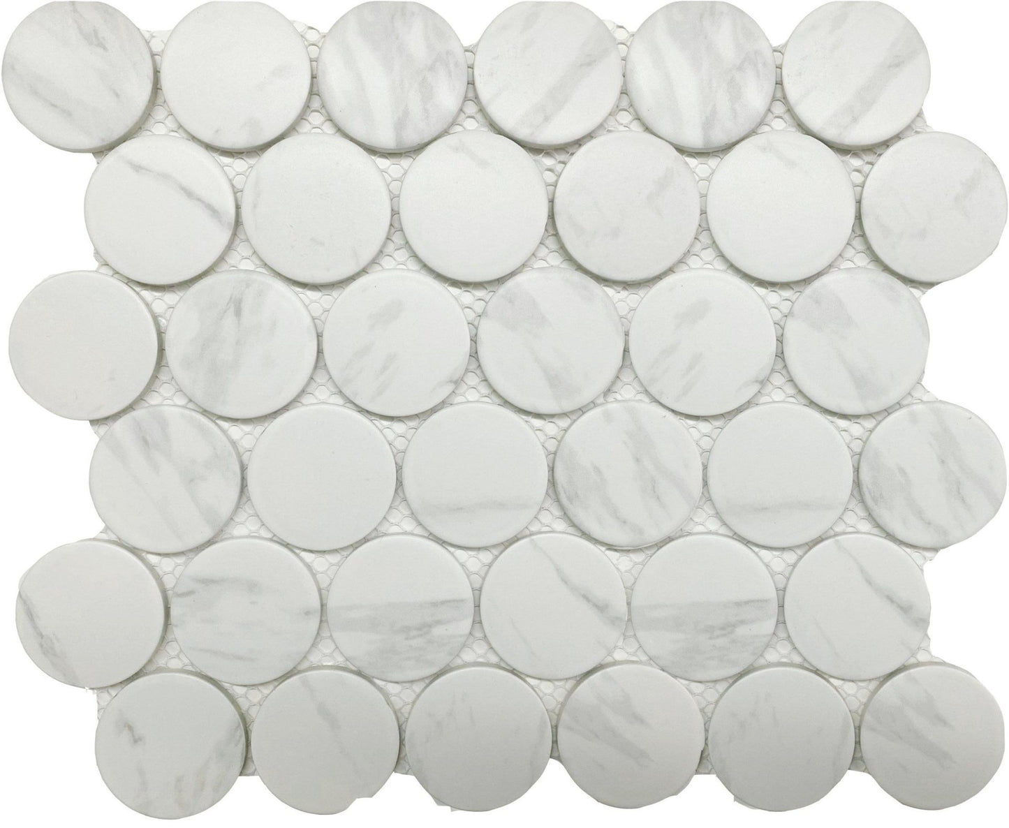 Carrara Matte 2 Dots 12X12 Mosaic UFCC166-12MT