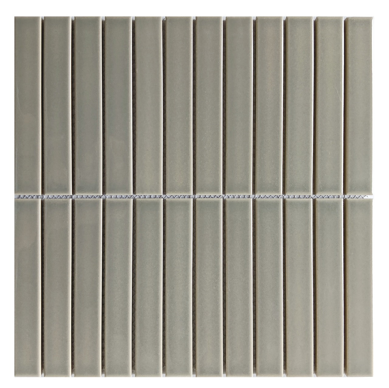 Tender Gray Stacked 12x12 Bright Mosaic UFCC761STBG