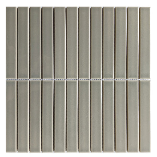 Tender Gray Stacked 12x12 Bright Mosaic UFCC761STBG