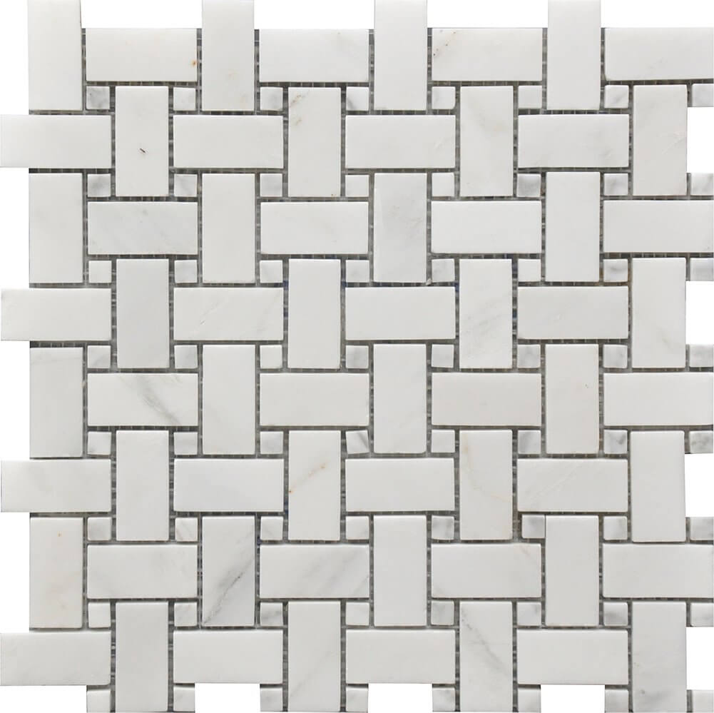 Basket Weave 12x12 Marble Mosaic USTMBSWE002