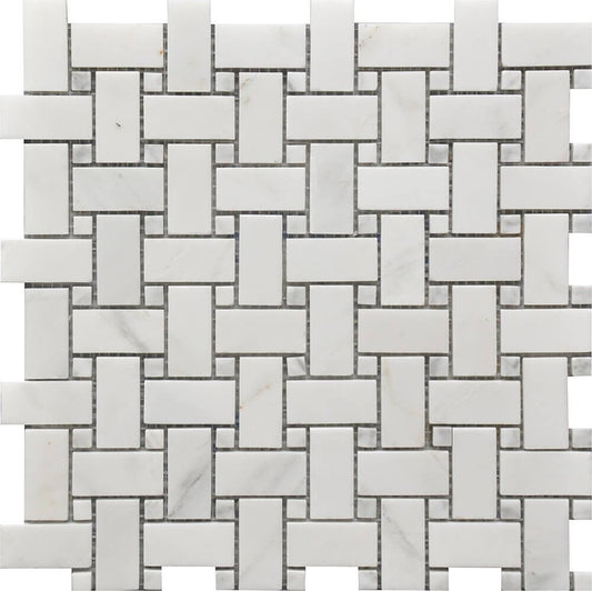 Basket Weave 12x12 Marble Mosaic USTMBSWE002