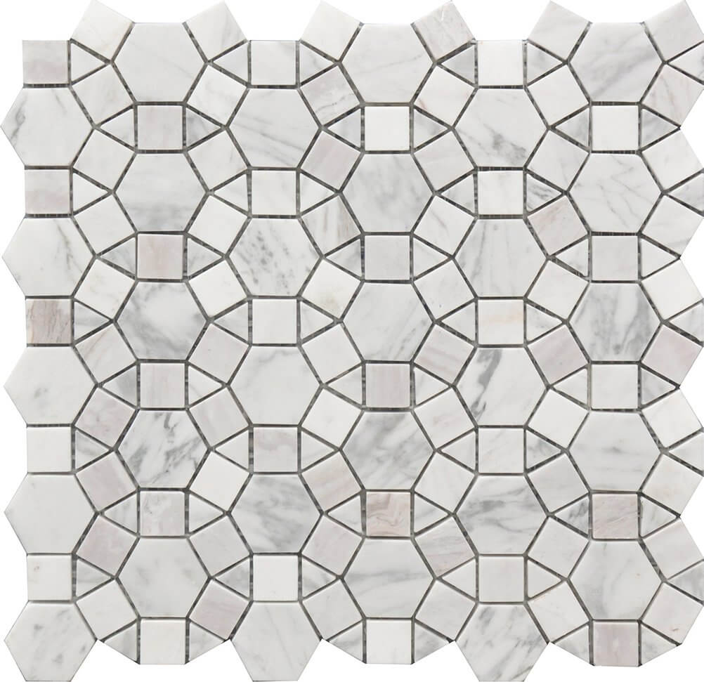 Kaleidoscope 12x12 Marble Mosaic USTMCREY008