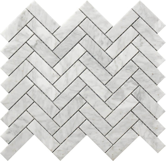 Herringbone 12x12 Marble Mosaic USTMHERR001