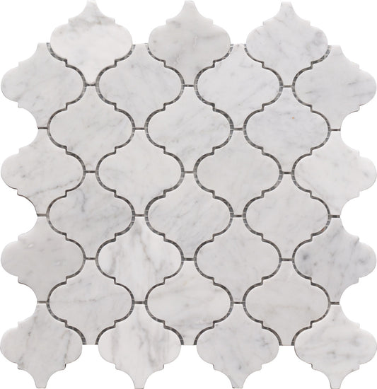Carrara Marble Lantern 12x12 Mosaic USTMLNT003