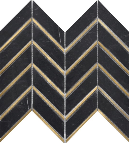 Nero Arrow Metal 12x12 Mosaic USTMNMARE014 Residential Only