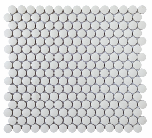 White Penny Round 12x12 Mosaic U272CPISAMG